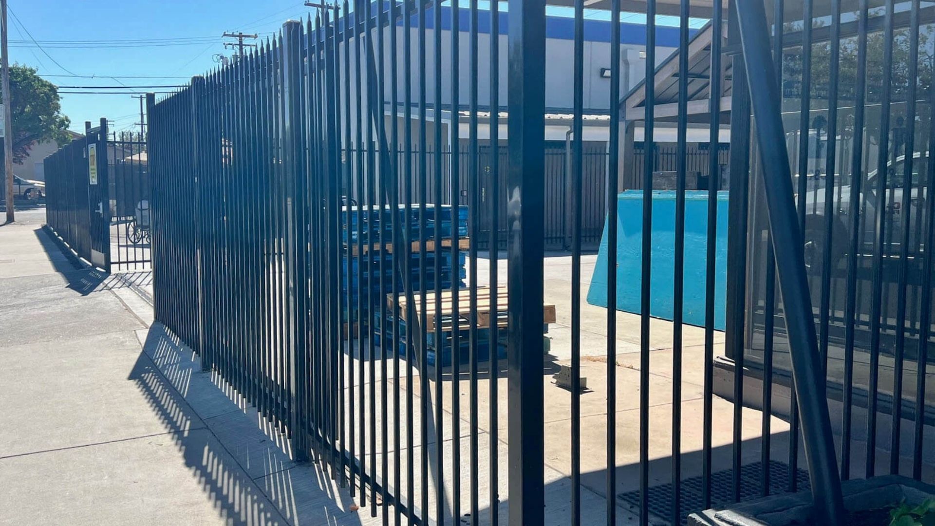 Iron security fence installed at Modesto Gospel Mission in Modesto, CA