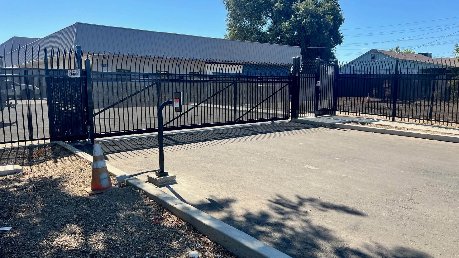 Automated sliding security gate and access control at Hannah’s House in Modesto