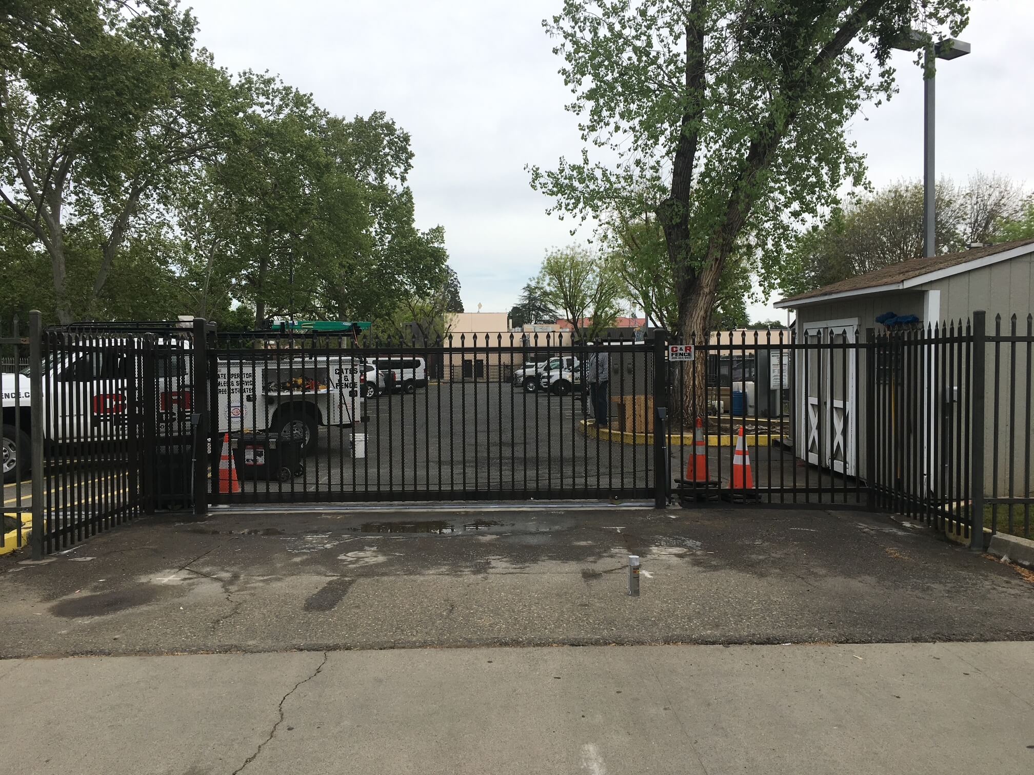 Automatic gate system and iron perimeter fencing in Merced County California